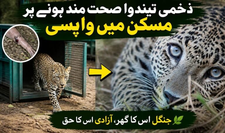 کشمیر، ذخمی تیندوے کی تندرست ہونے کے بعد مسکن میں واپس